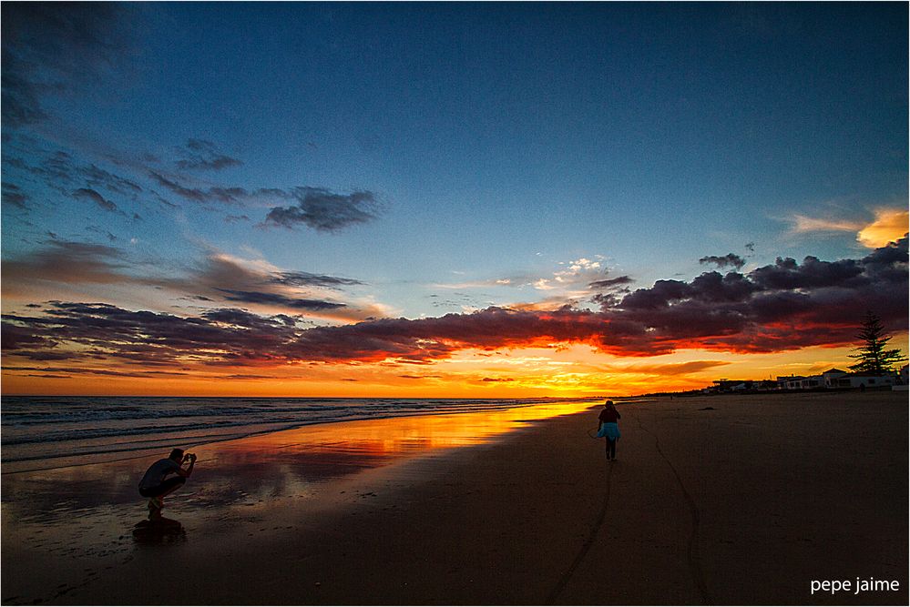 Atardecer de hoy en mi playa