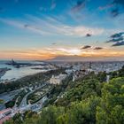 Atardecer desde el mirador gibralfaro, Málaga