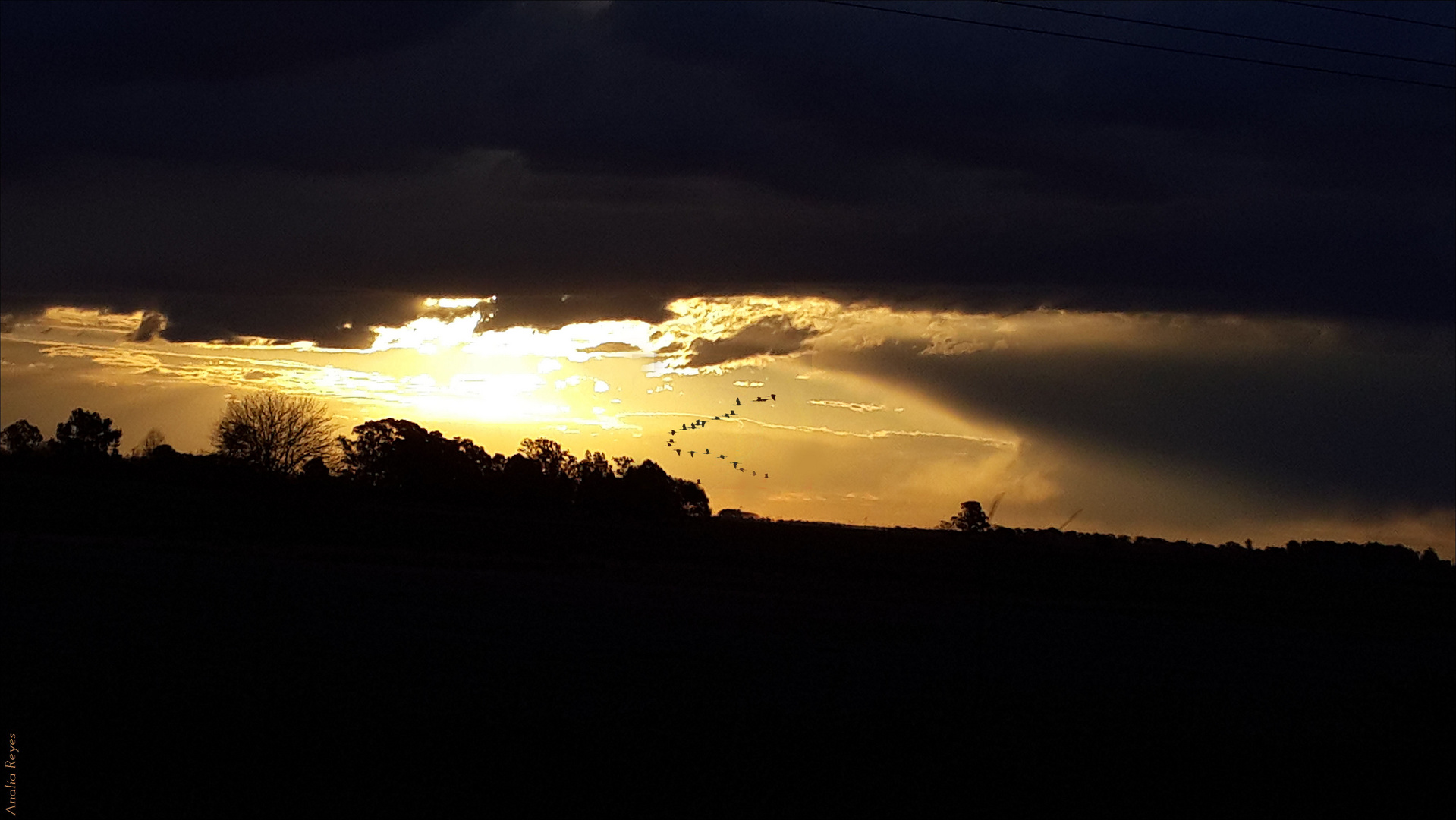 Atardecer desde la ruta