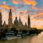 Atardecer el pilar, Zaragoza