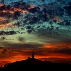 ATARDECER EN BARCELONA DESDE MI BALCON