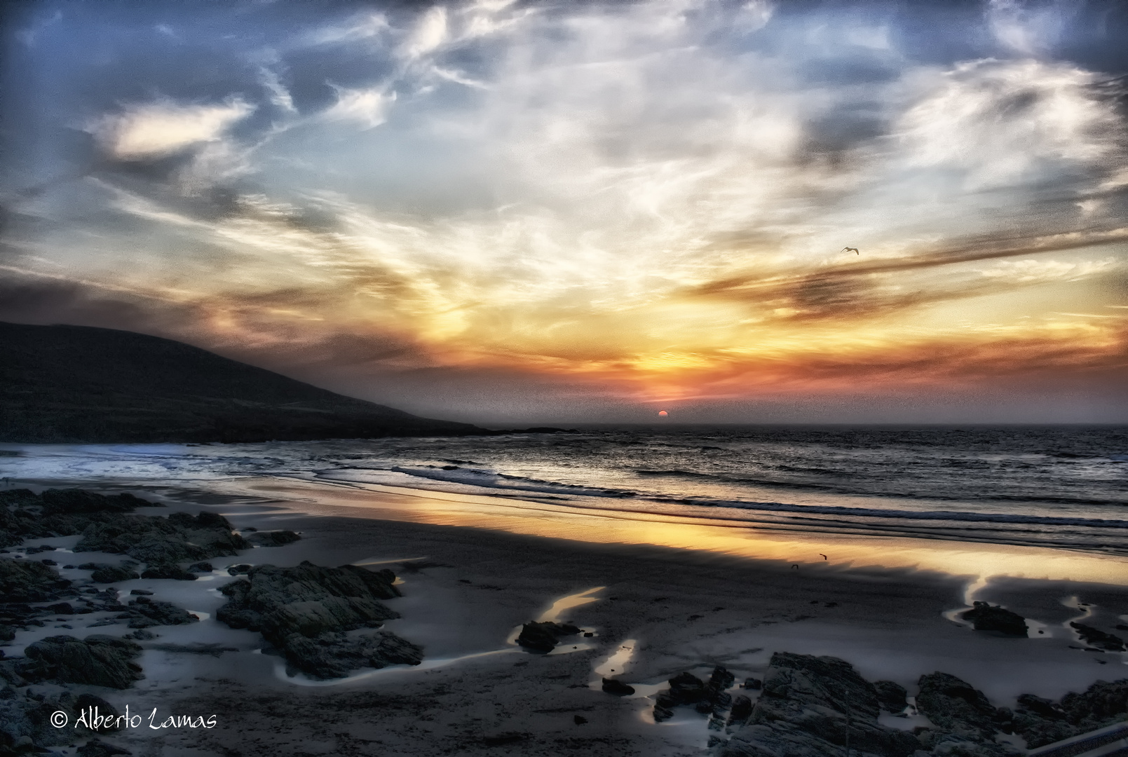 atardecer en Caión