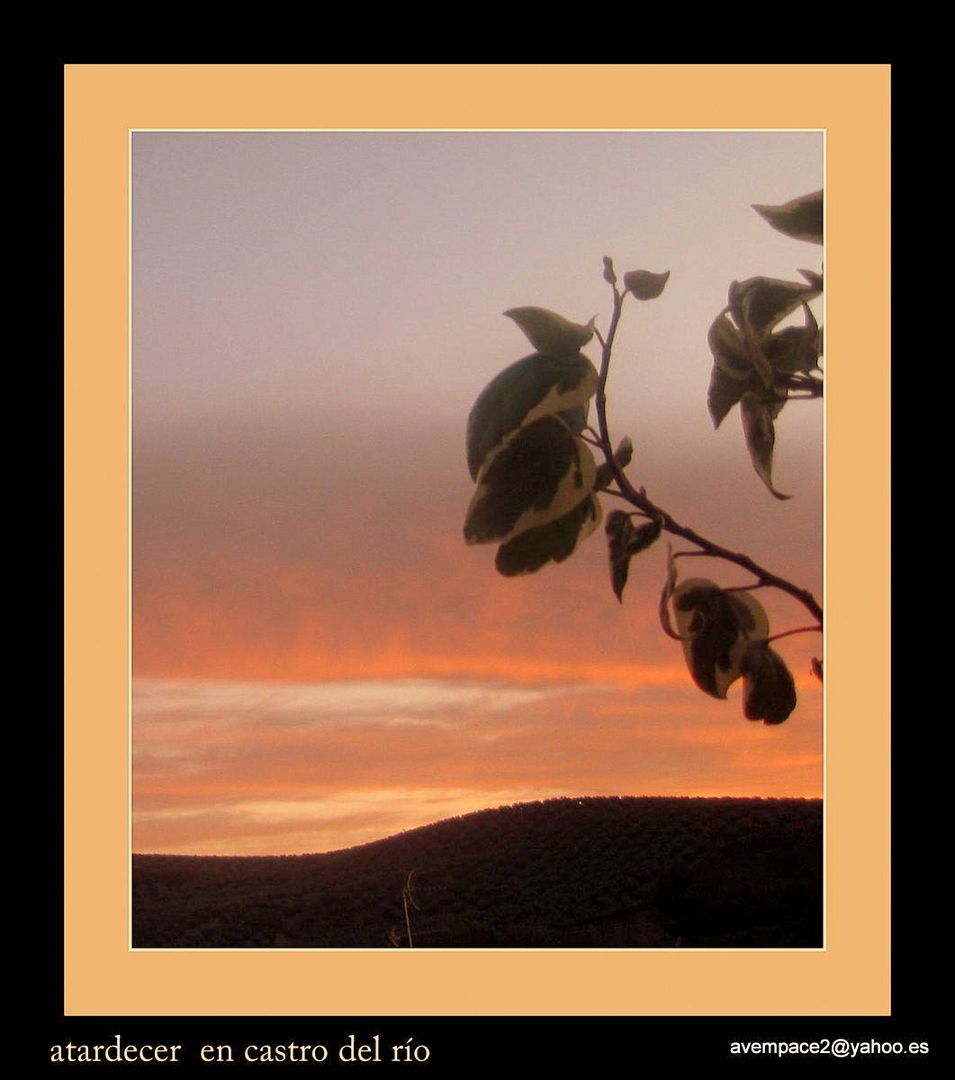 atardecer en castro del río