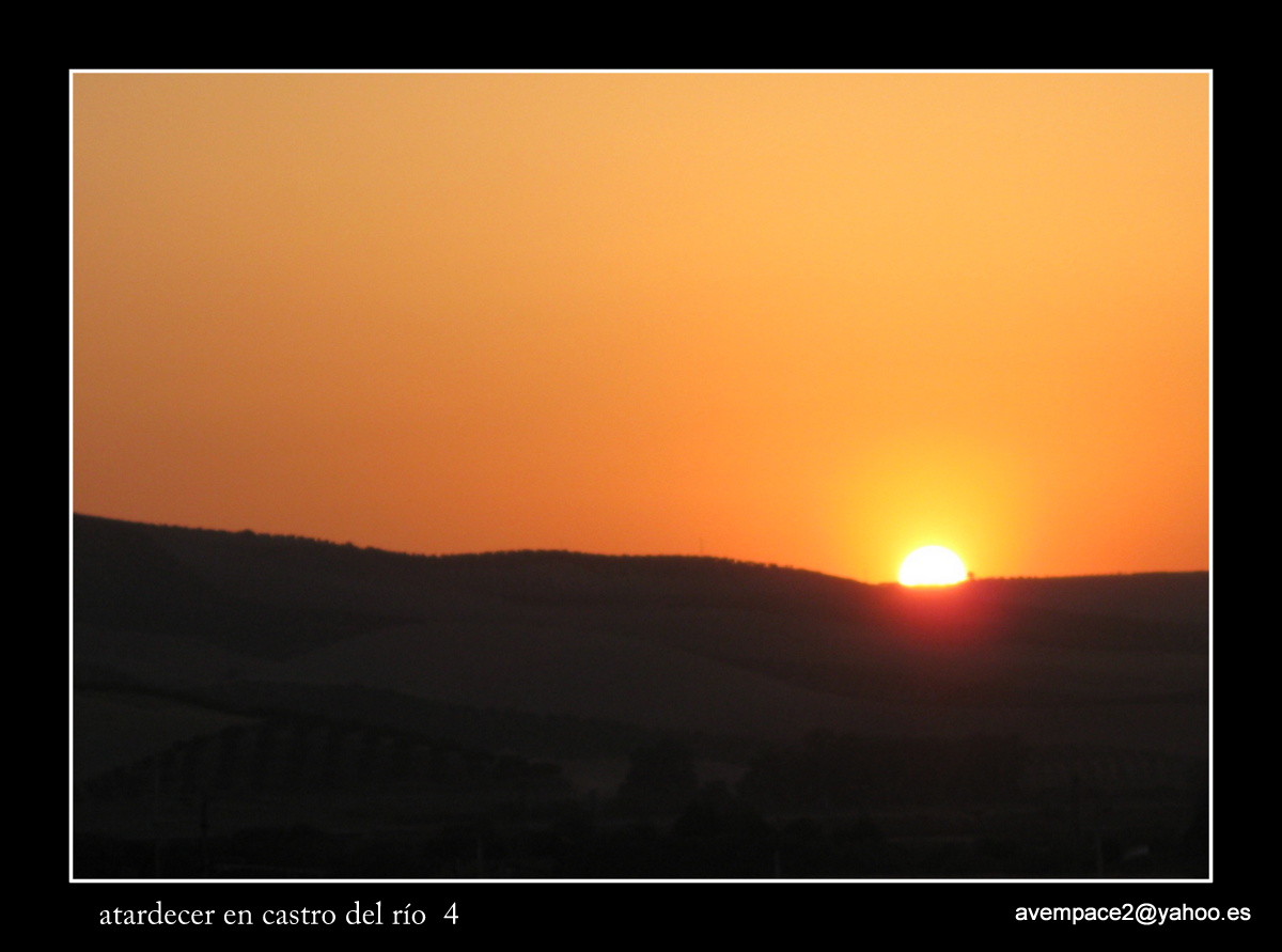 atardecer en castro del río