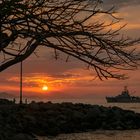 Atardecer en el estero de Puntarenas