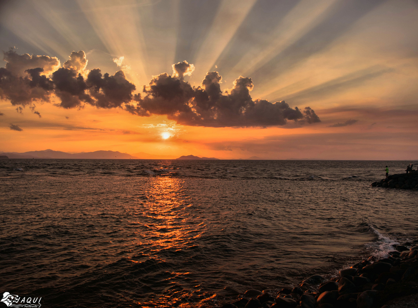 Atardecer en el Golfo de Nicoya, Puntarenas Costa Rica