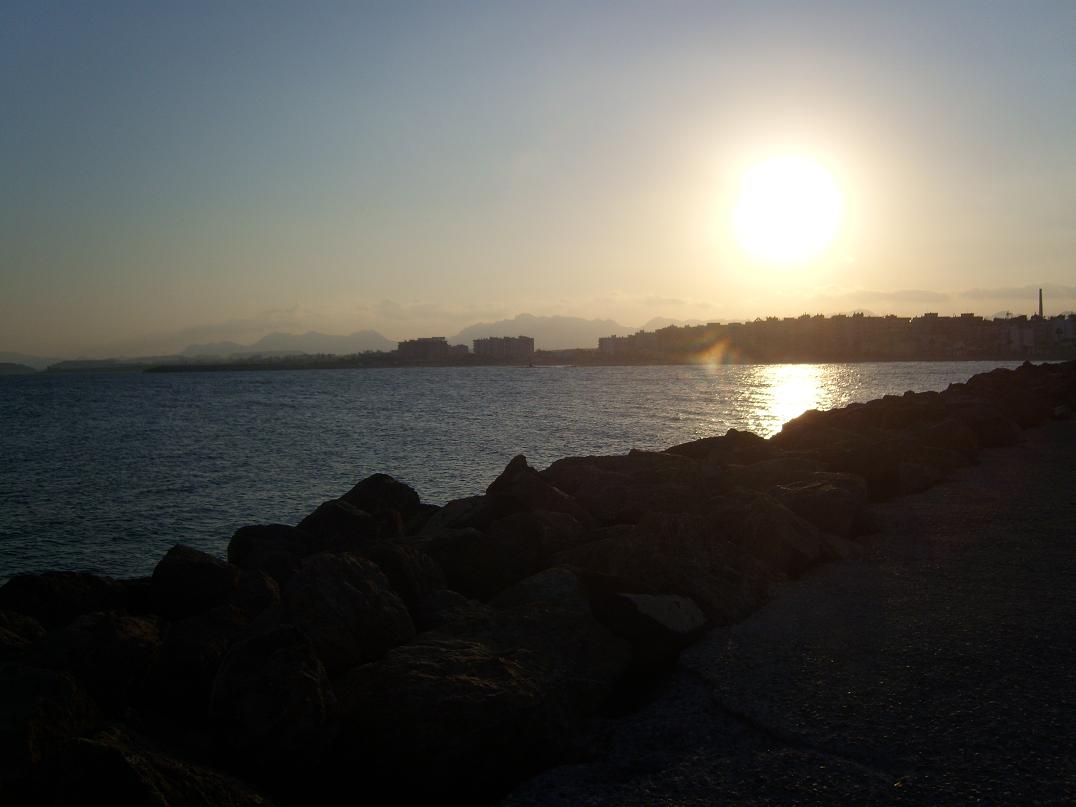 Atardecer en el mar