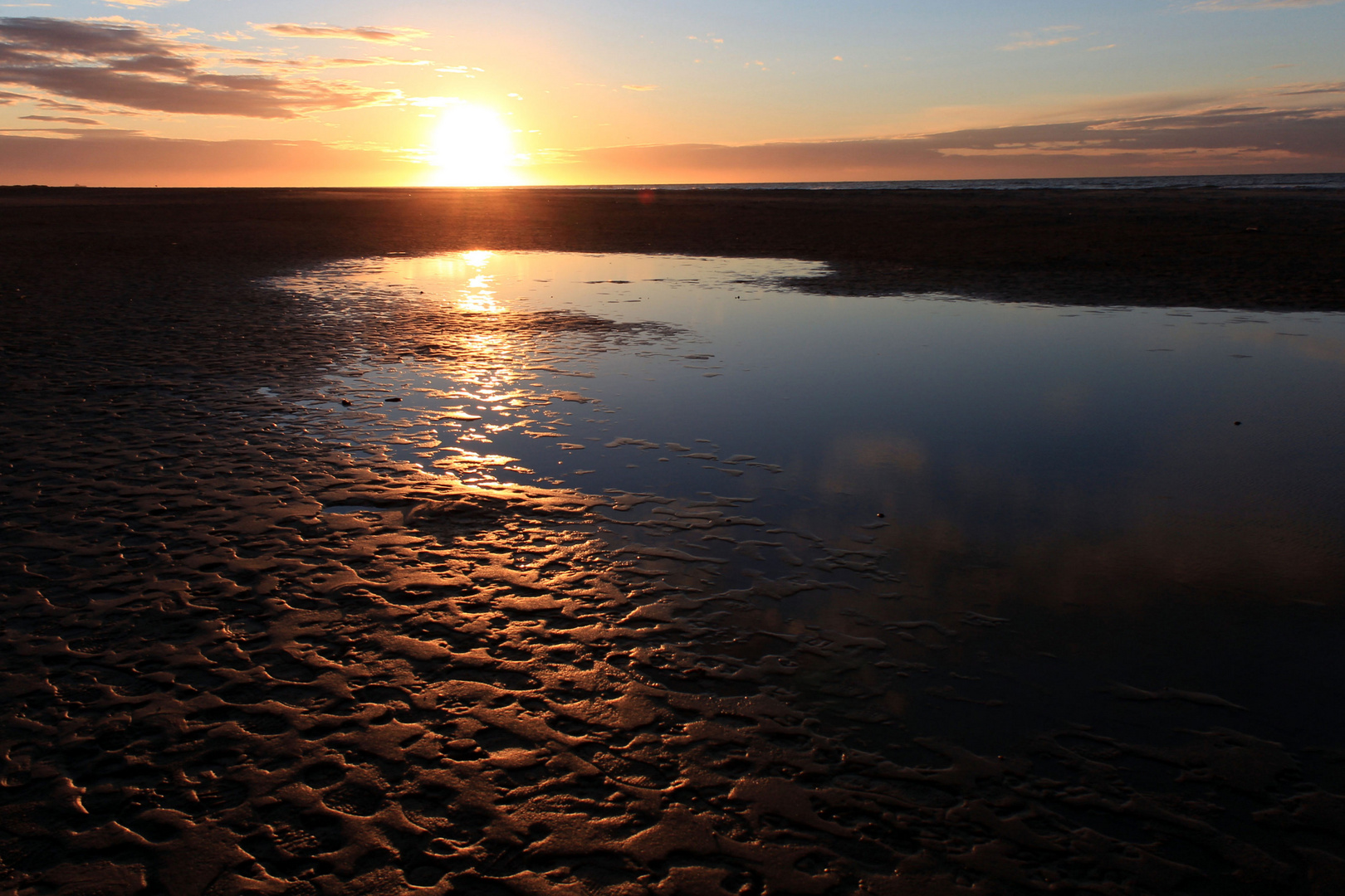 Atardecer en el Mar del Norte