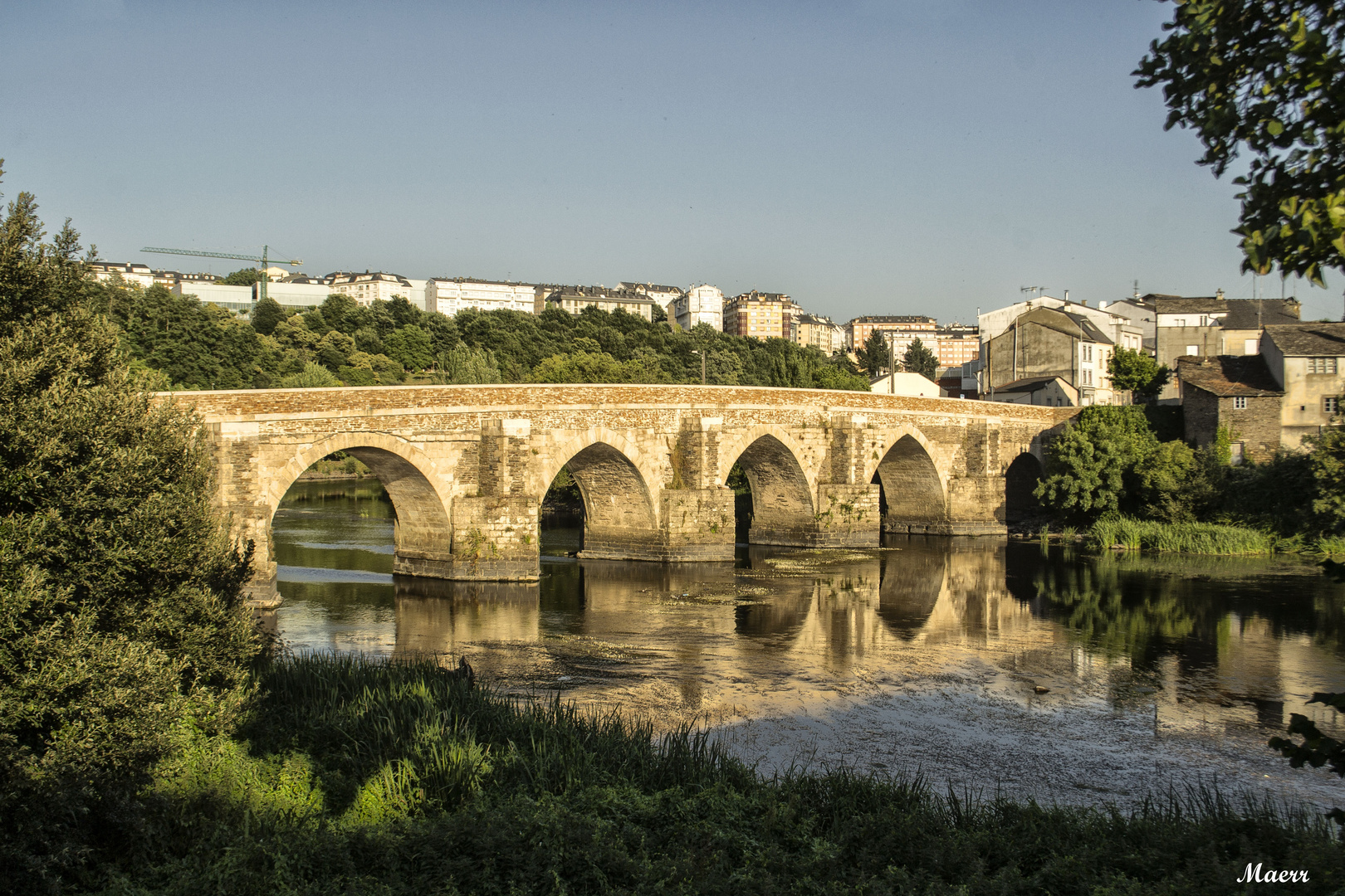 Atardecer en el Puente Romano de Lugo