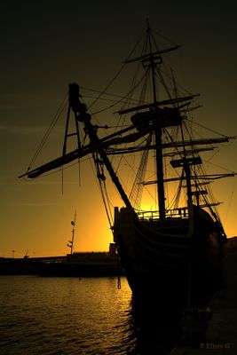 Atardecer en el puerto