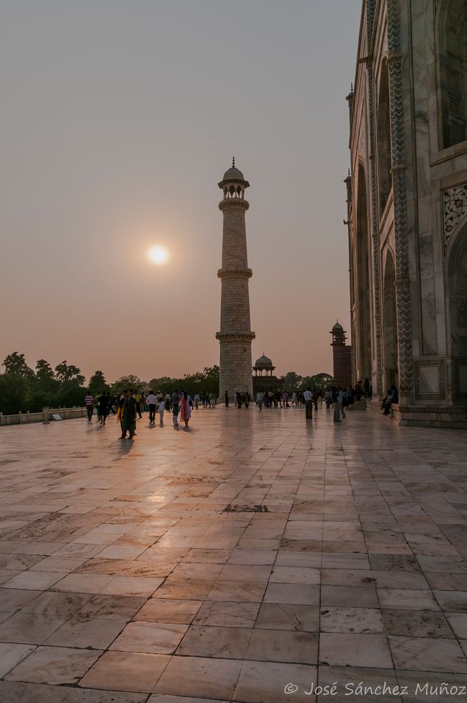 Atardecer en el Taj Mahal