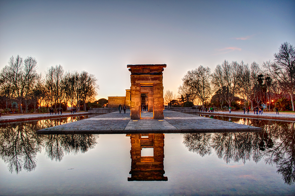 Atardecer en el Templo de Debod, Madrid