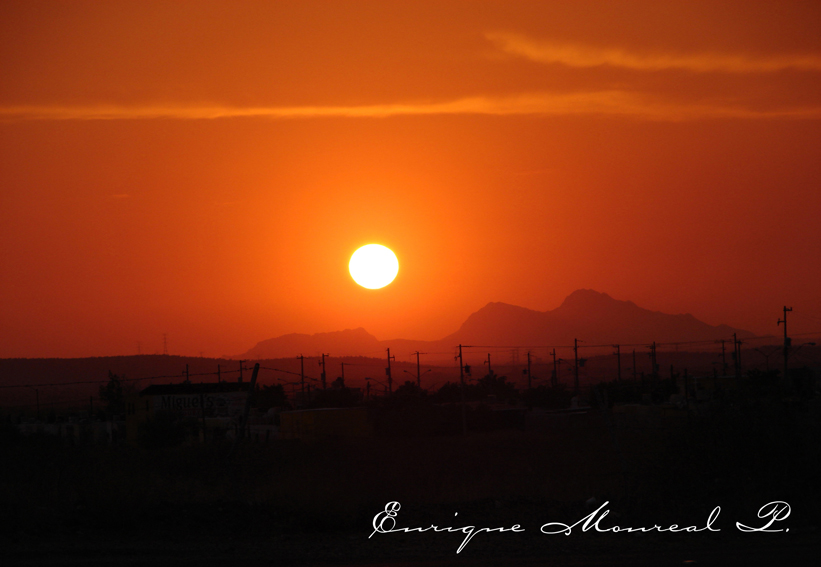 atardecer en hermosillo, sonora, mexico