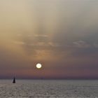 atardecer en la bahía de Cádiz.