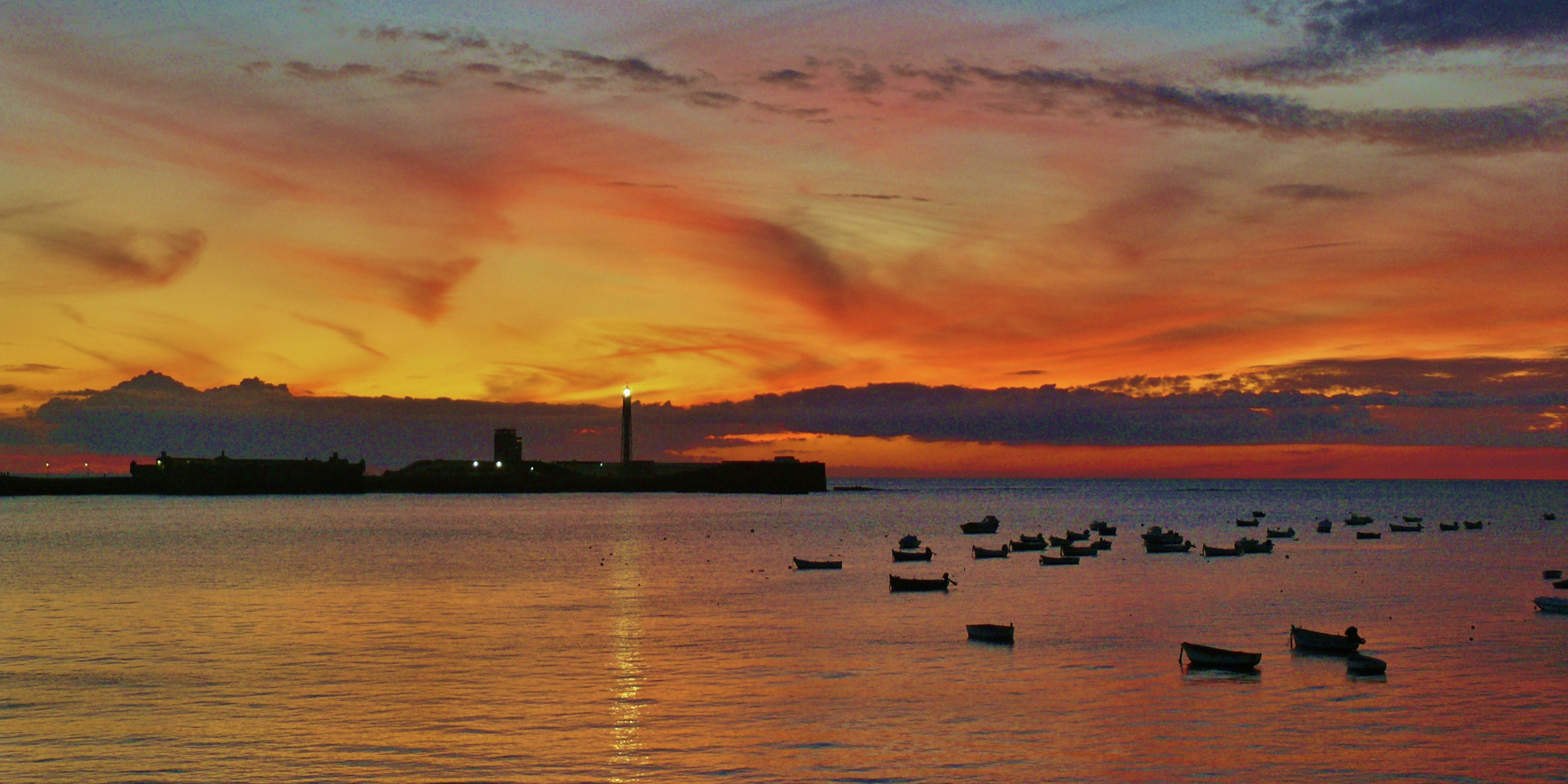 Atardecer en la Caleta de Cádiz