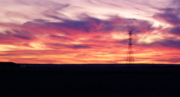 Atardecer en la campiña segoviana