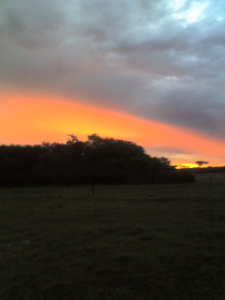 atardecer en la estancia