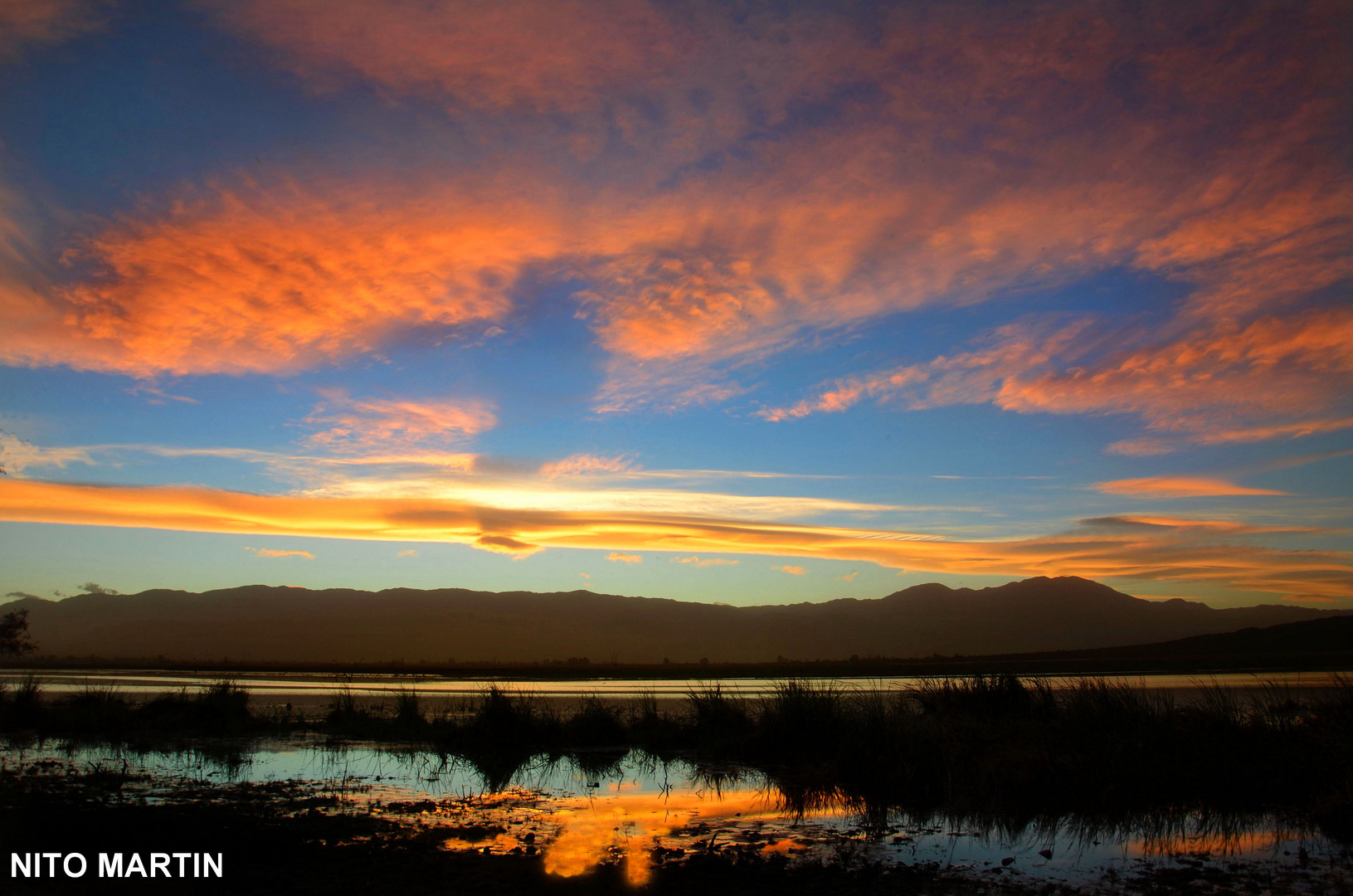 Atardecer en la Laguna.