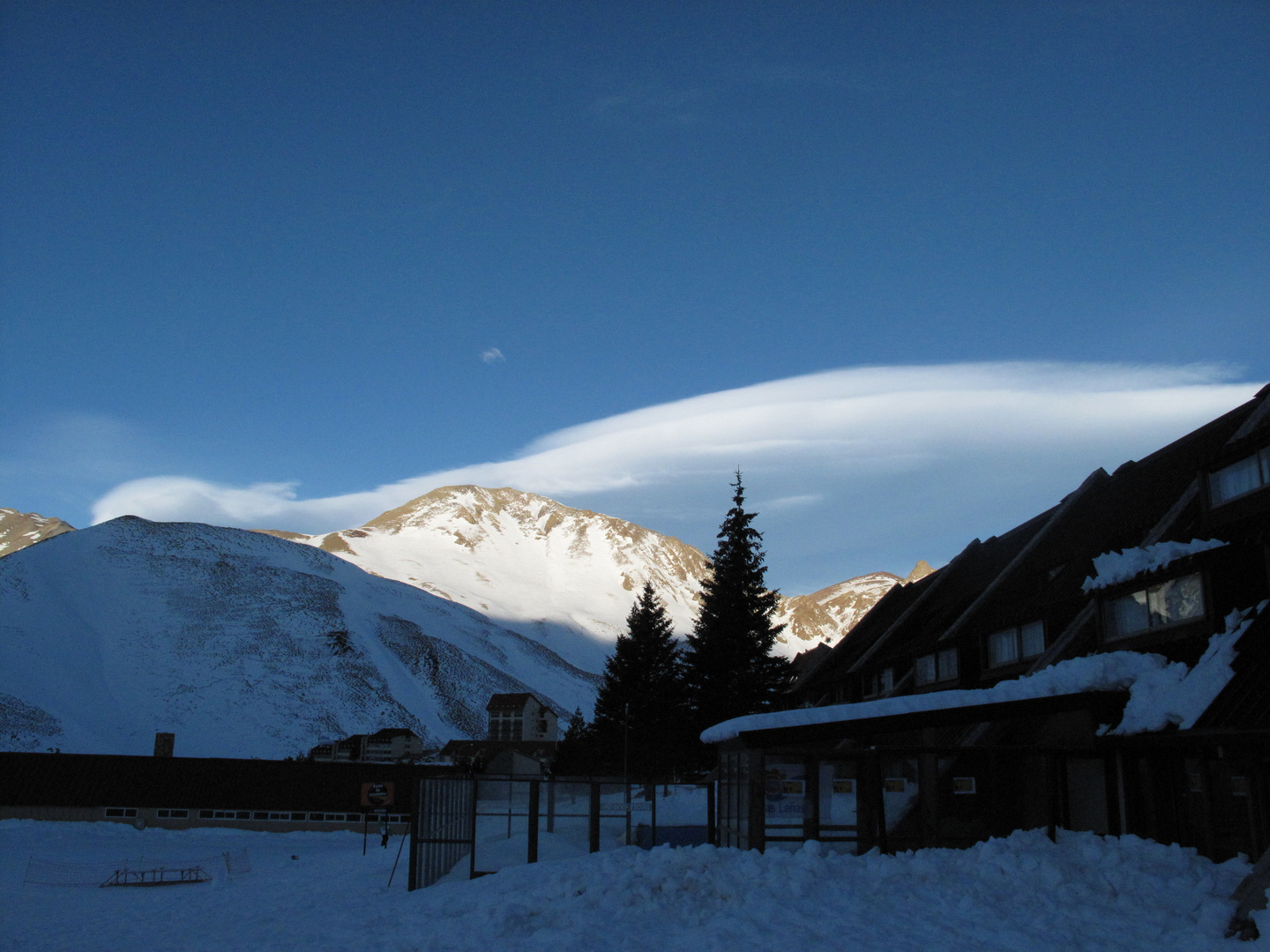 Atardecer en la nieve