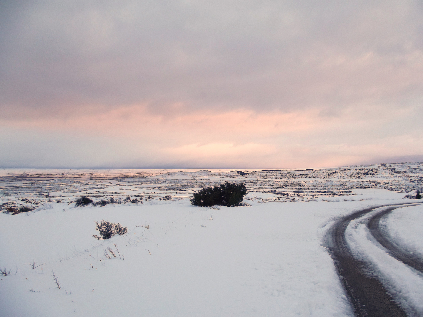 Atardecer en la nieve