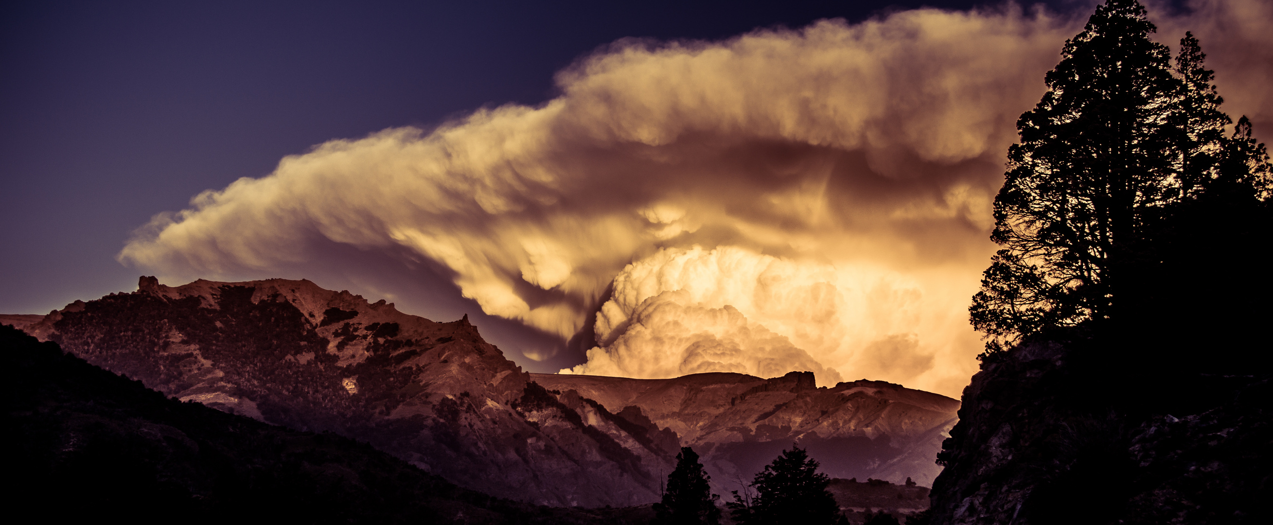 Atardecer en la patagonia Argentina.