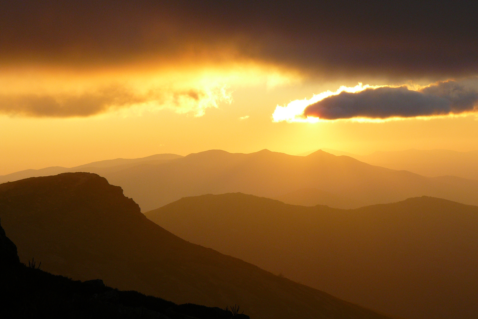 atardecer en la peña