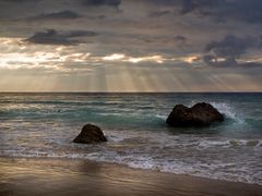 ATARDECER EN LA PLAYA DEL MERON. S. VICENTE DE LA BARQUERA.