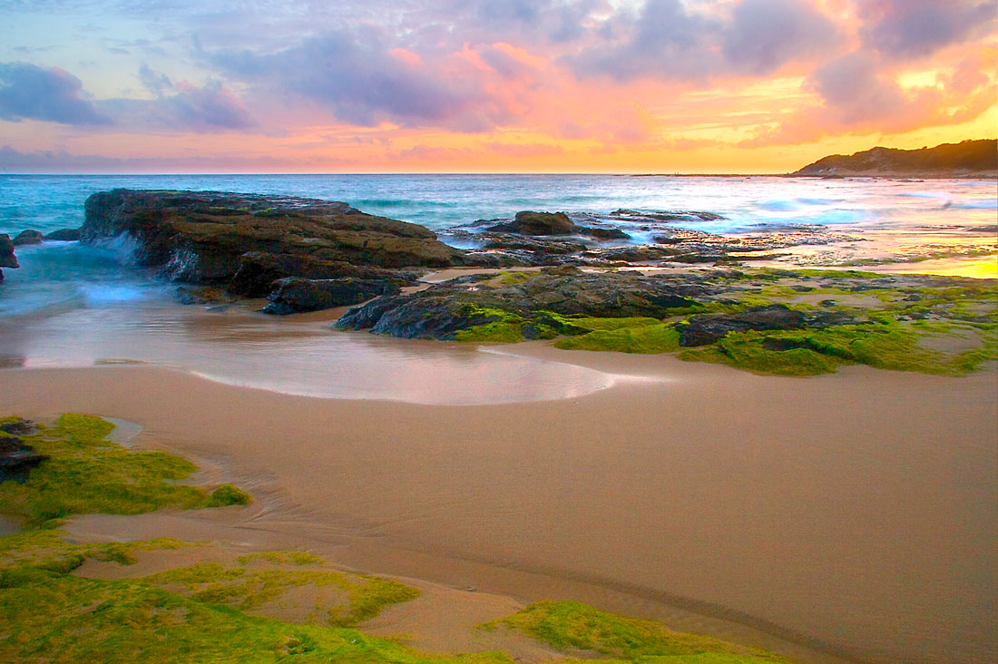 Atardecer en la playa