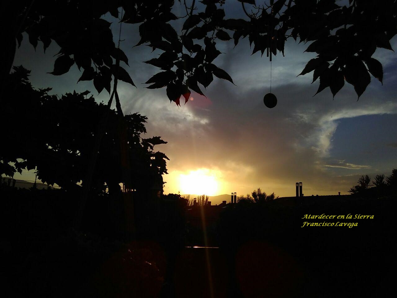 Atardecer en la sierra de Madrid