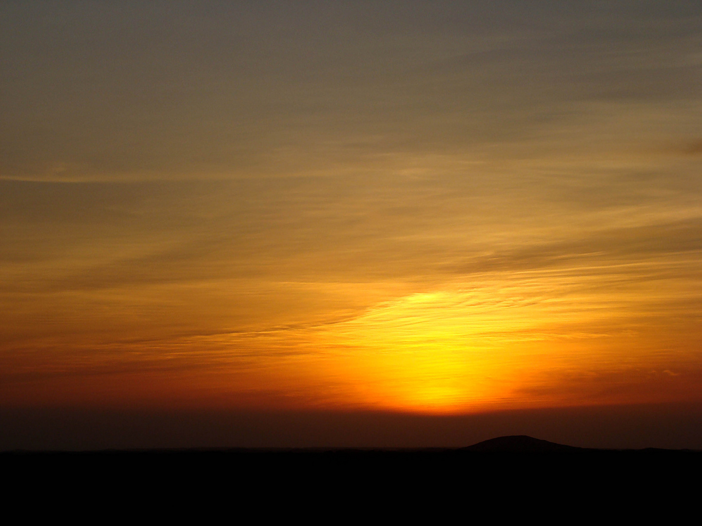 Atardecer en las costas del norte del Perú.