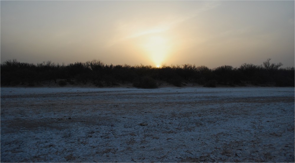 atardecer en las salinas