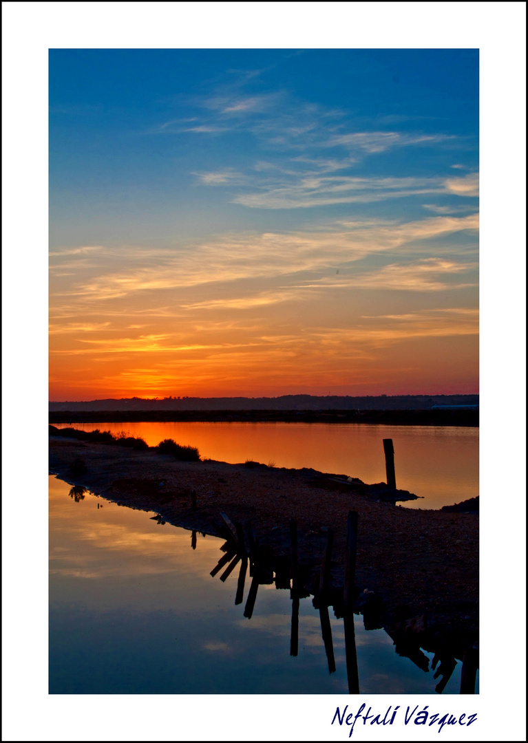 Atardecer en las salinas