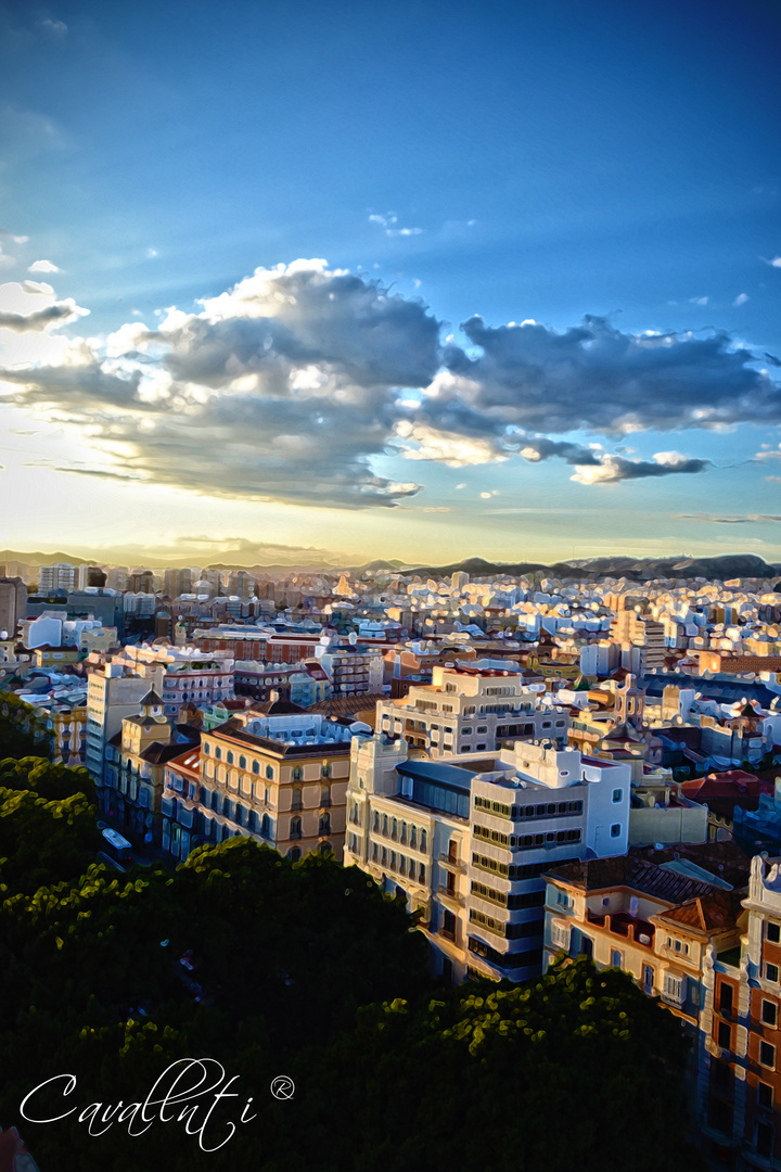 Atardecer en lo alto de Malaga