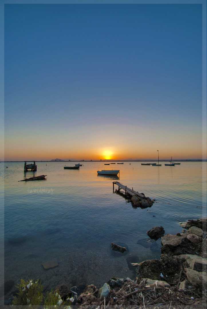 Atardecer en Lopagan en el Mar Menor.(paseo de las salinas)