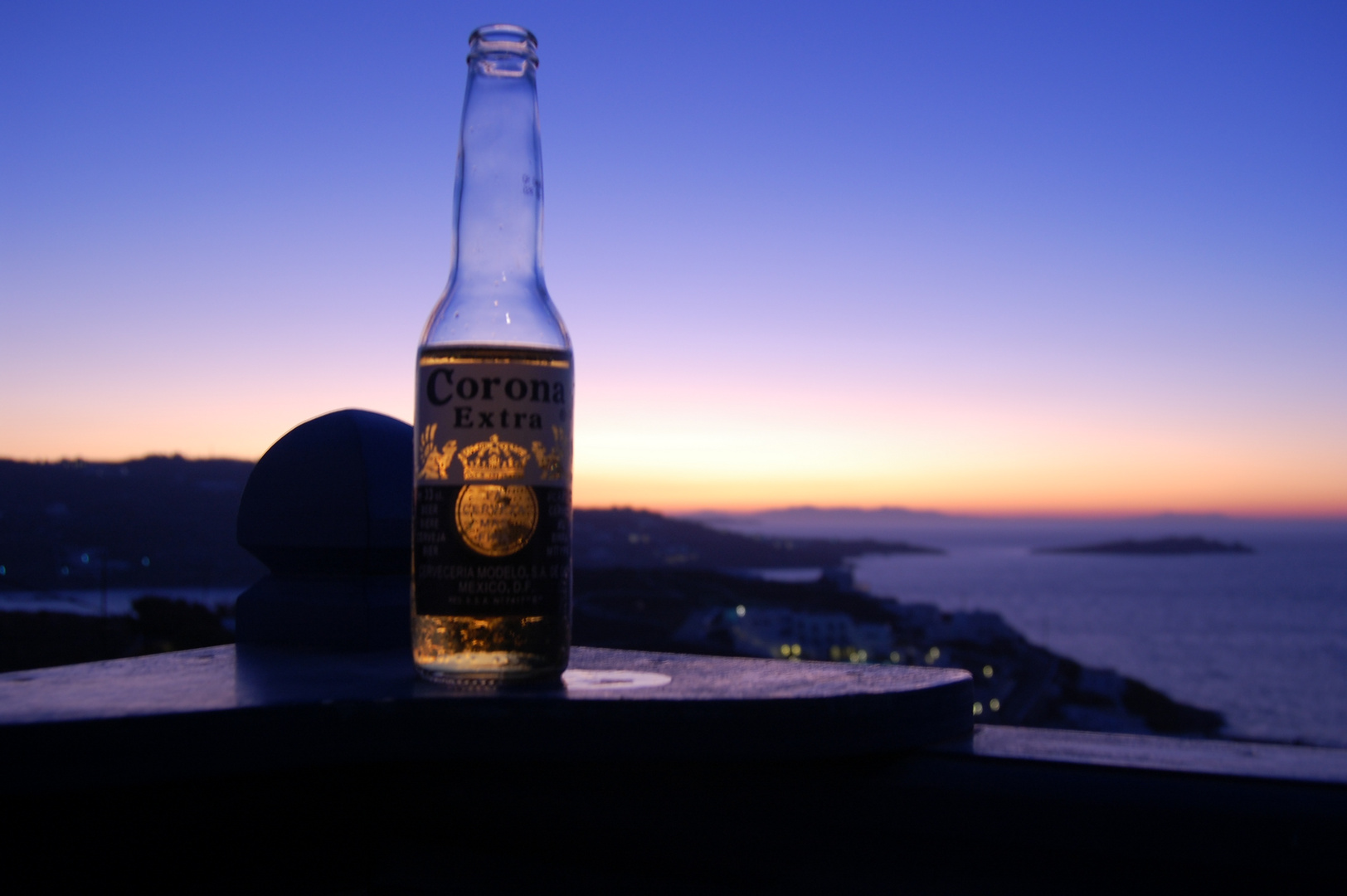 Atardecer en Mykonos con una coronita..