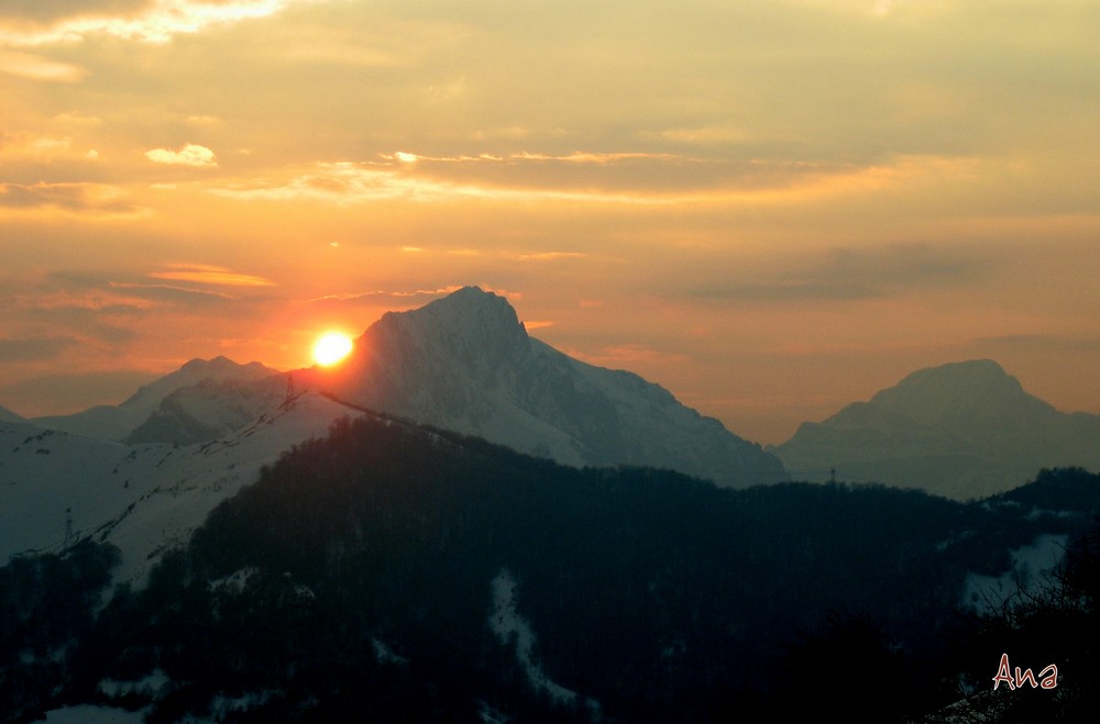 Atardecer en Pajares