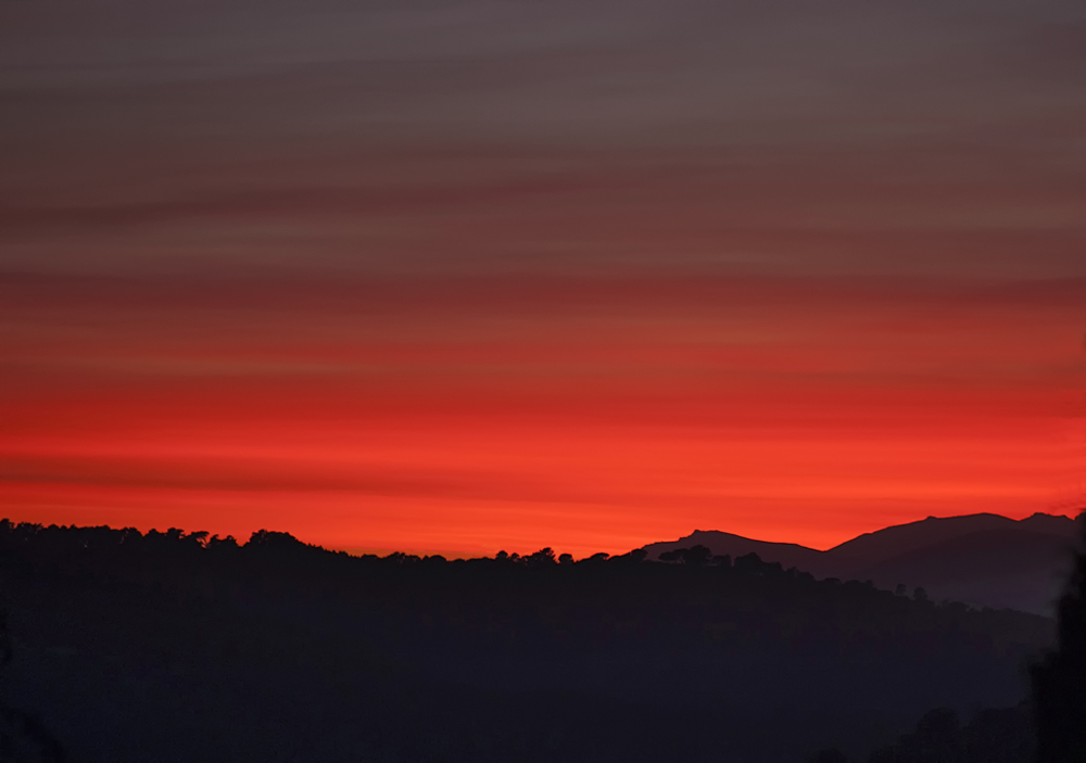 Atardecer en rojo