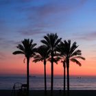 atardecer playa de agua dulce almeria españa