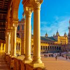 atardecer plaza españa, Sevilla