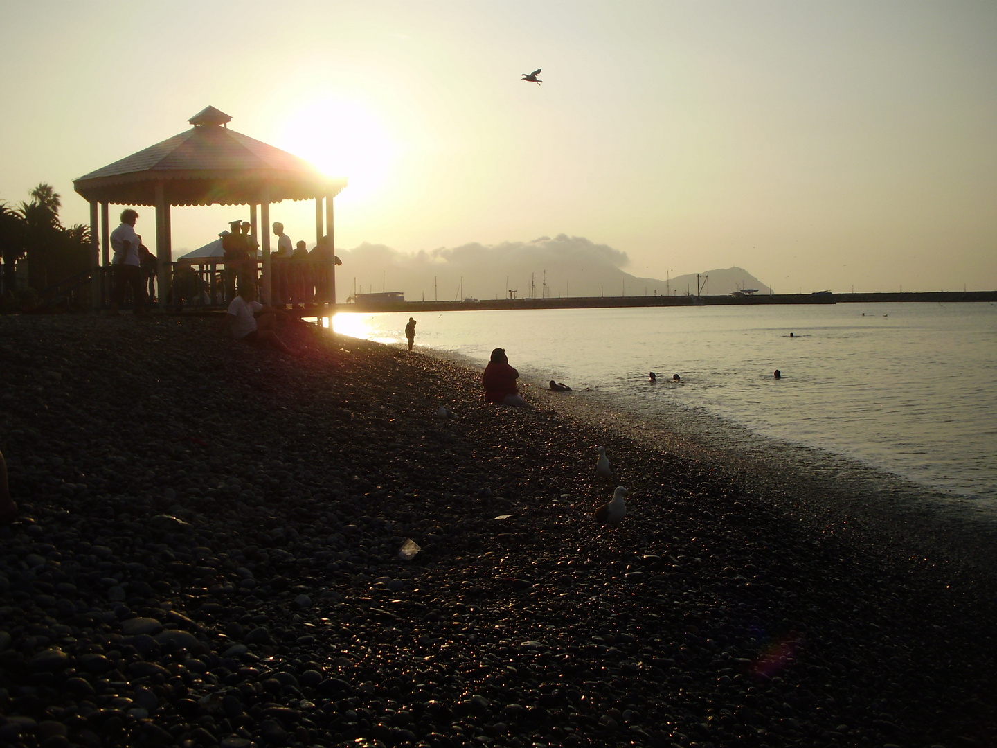 atardecer real en la playa...