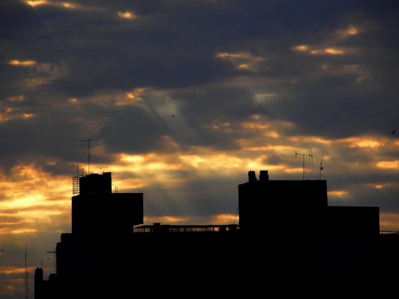 ATARDECER ROSARINO.