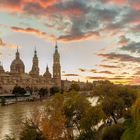 atardecer sobre el Pilar, Zaragoza