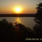 Atardecer sobre el río Uruguay