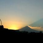 Atardeciendo en el popocatepetl