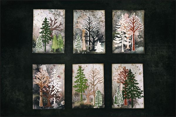 ATC Karten "Bäume im Herbst"