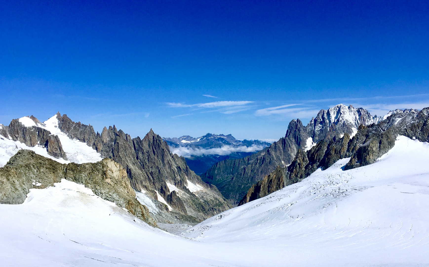 Atemberaubende Aussicht am Montblanc, Italien 