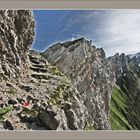 Atemberaubende überhängende Felsen beim Säntis...