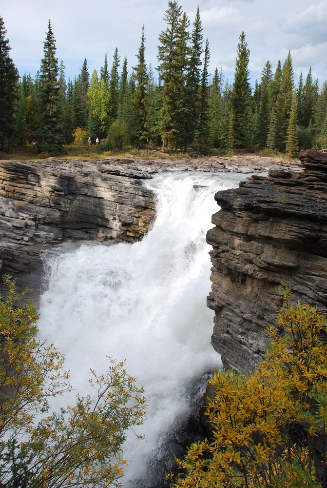 Athabasca Falls II - mit Größenvergleich