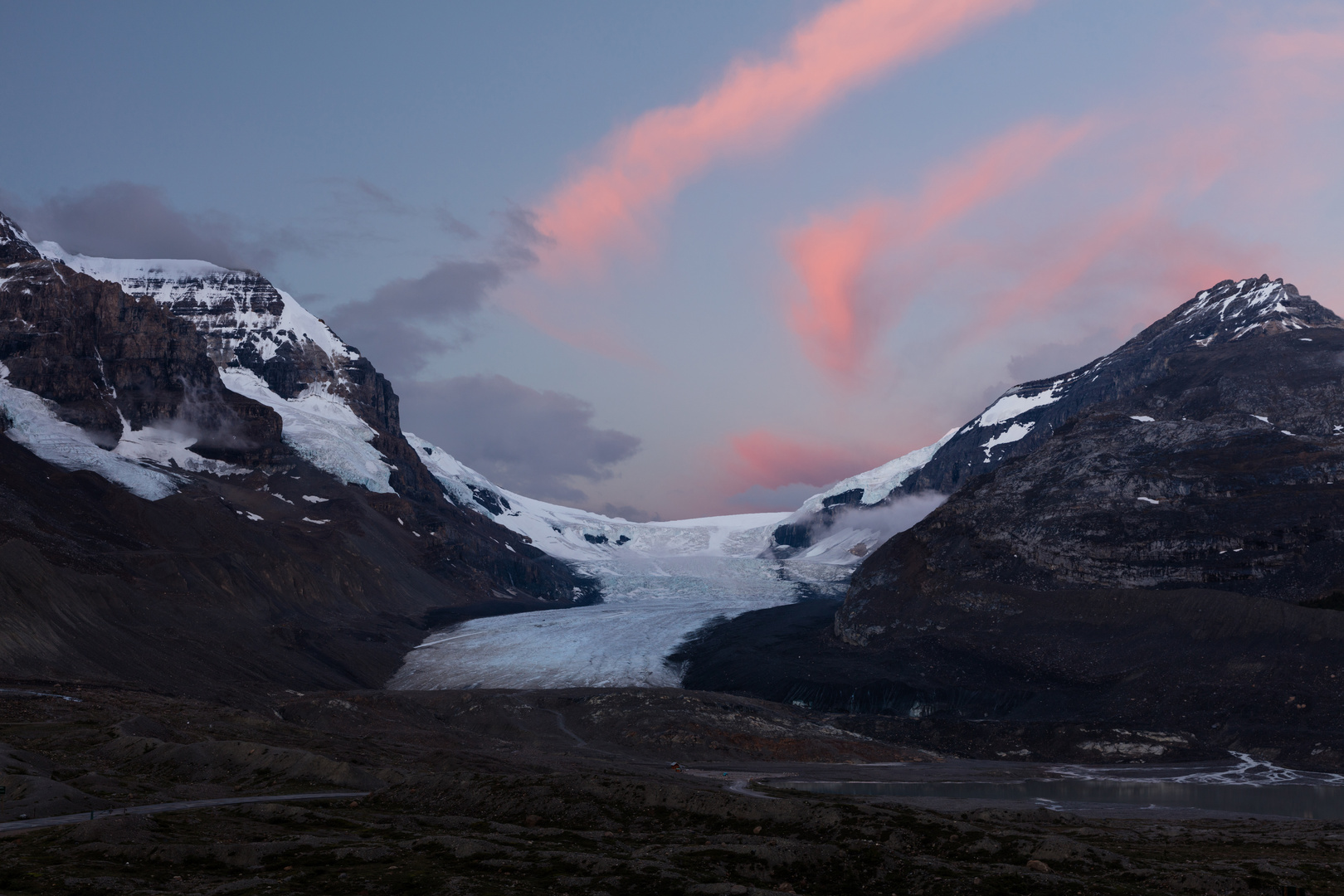 Athabasca Glacier sunset