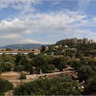 Athen - Blick auf die Akropolis vom Tempel des Hephaistos